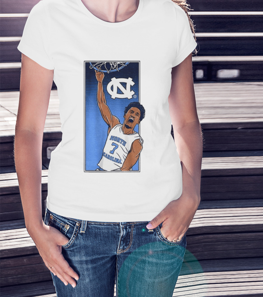 North Carolina Tar Heels Seth Trimble Basketball Dunk T-Shirt