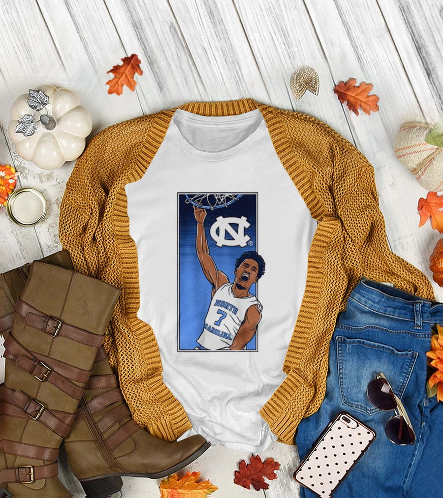 North Carolina Tar Heels Seth Trimble Basketball Dunk T-Shirt