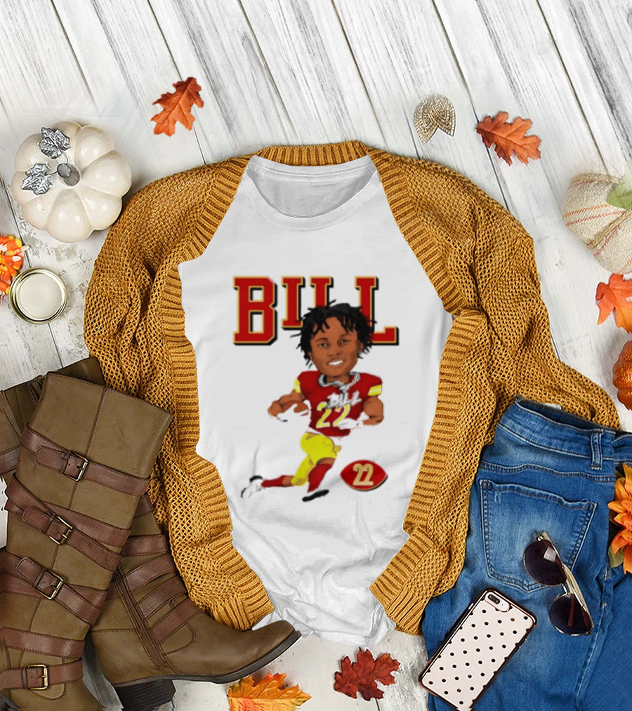 Original Bill 22 Washington Commanders Cartoon Football Player T-Shirt