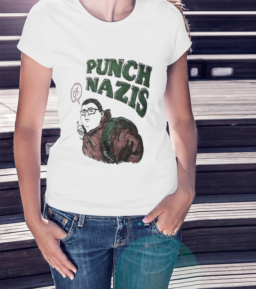 Punch Nazis OK Student Lake Zurich High School T-Shirt