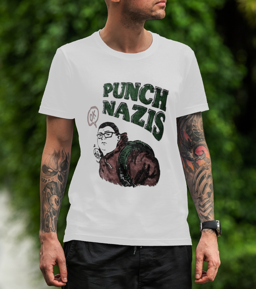 Punch Nazis OK Student Lake Zurich High School T-Shirt