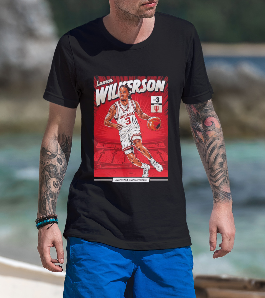 Lamar Wilkerson Indiana Hoosiers Basketball No 3 Comic T-Shirt