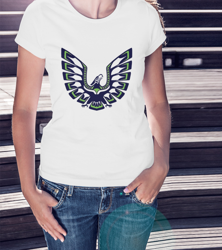 Seattle Seahawks Eagle Wings Tribal T-Shirt