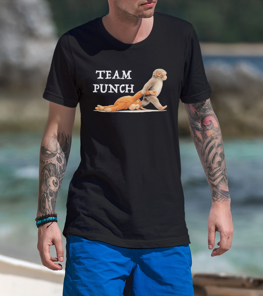 Team Punch Baby Monkey Humor Trend T-Shirt