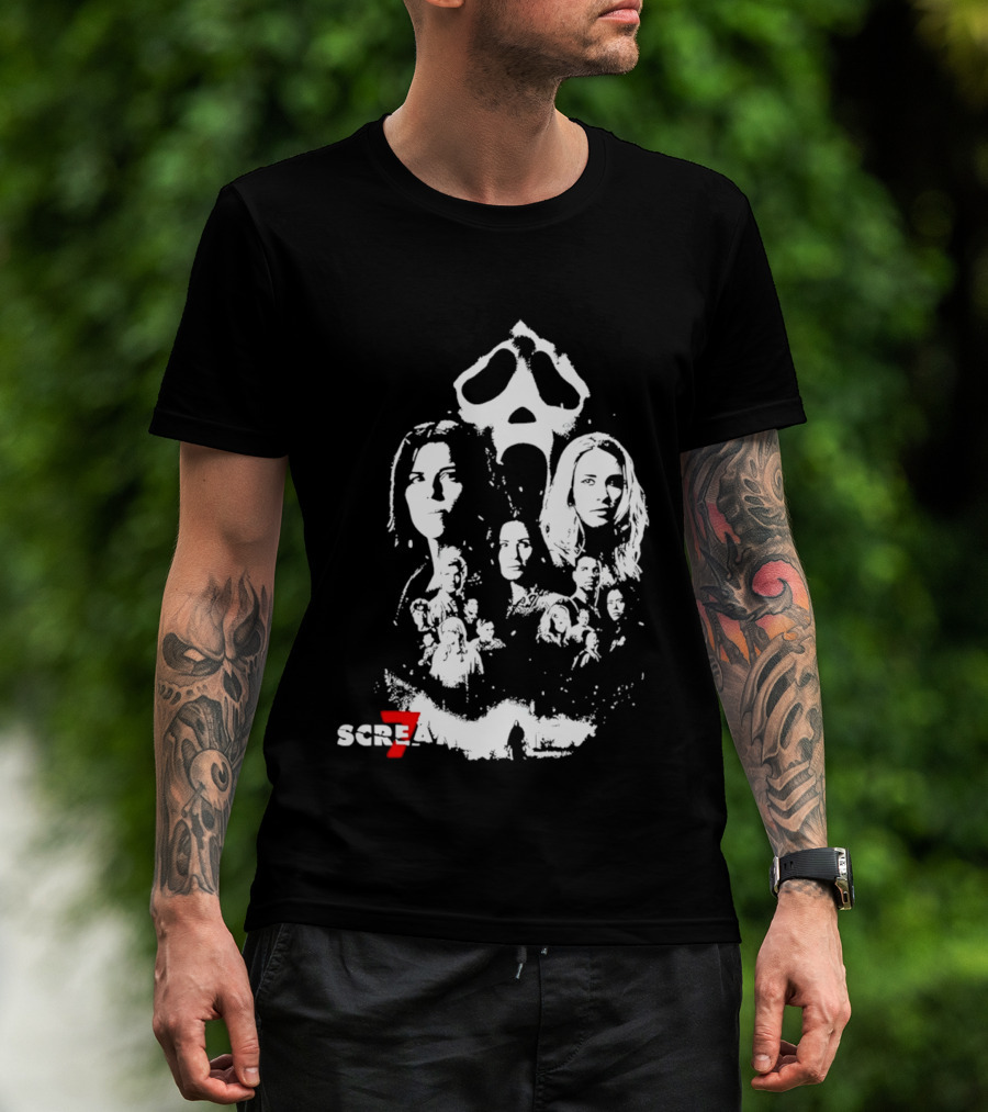 Scream 7 Cinemark Ghostface Mask Faces T-Shirt