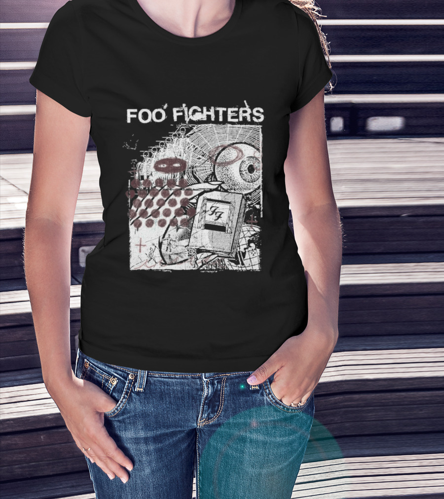 Foo Fighters Your Favorite Toy Album Abstract Pink Geometric T-Shirt