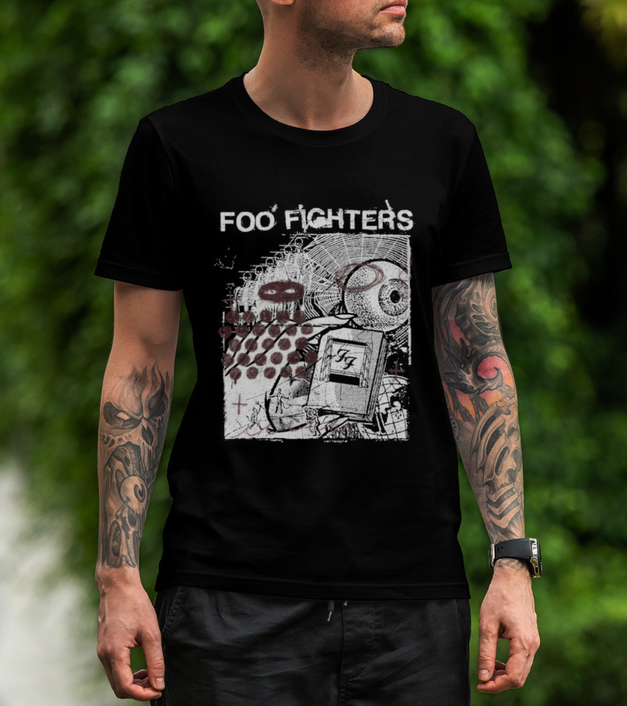 Foo Fighters Your Favorite Toy Album Abstract Pink Geometric T-Shirt