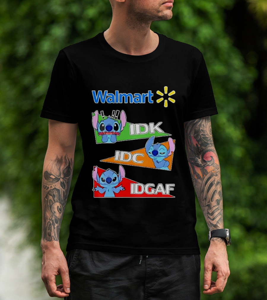 Walmart Stitch IDK IDC IDGAF T-Shirt