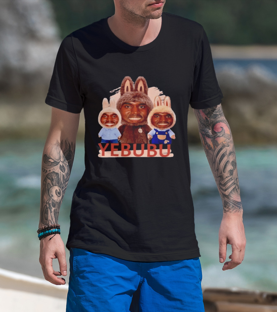 Yebubu Kanye West X Labubu Bunny Costume Trio T-Shirt