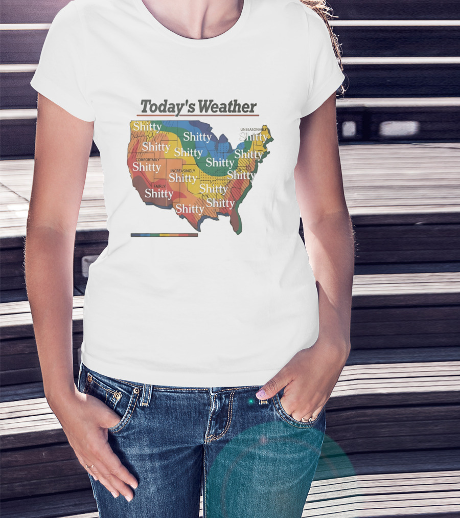Today's Weather Shitty Map Alexander Skarsgard T-Shirt
