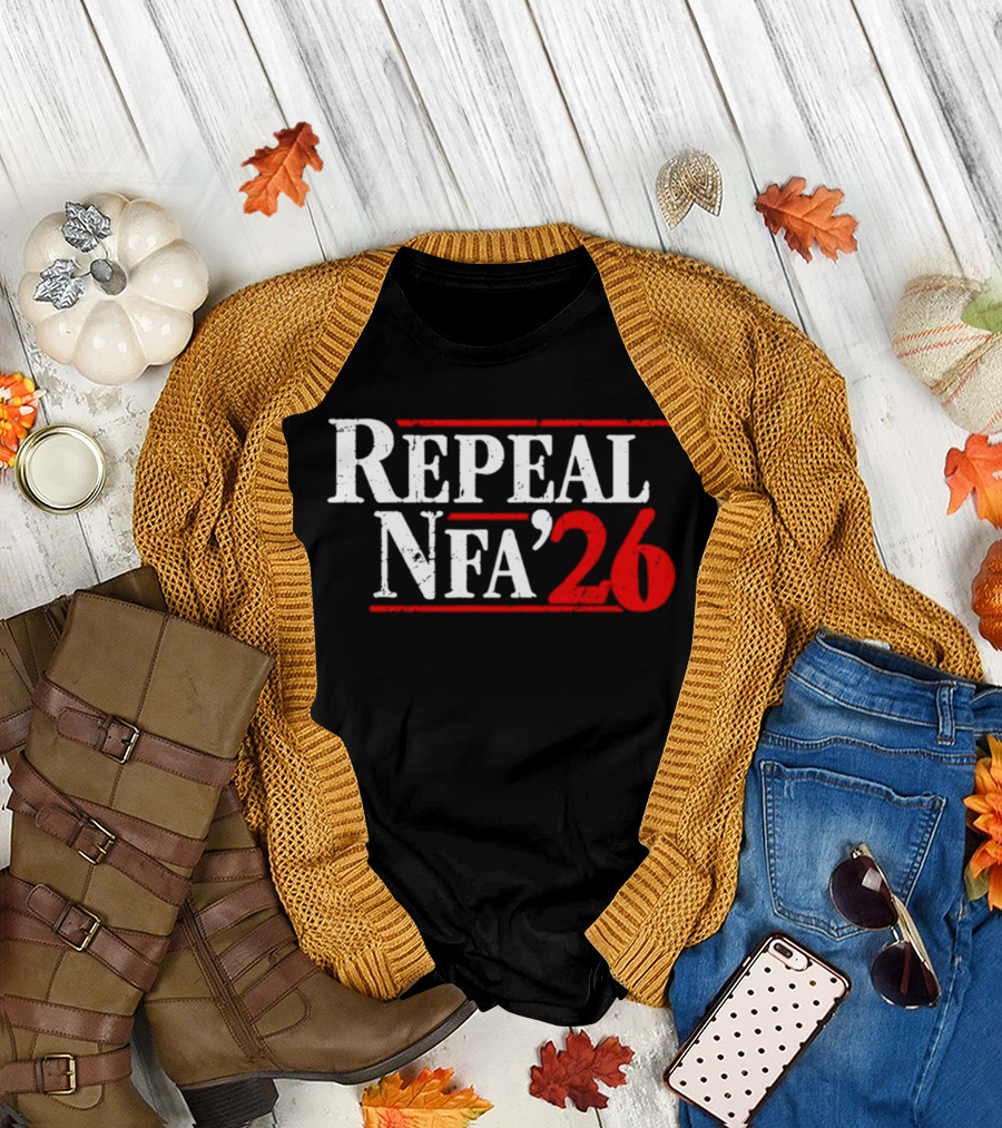 Repeal NFA 2026 Bold Red And White T-Shirt