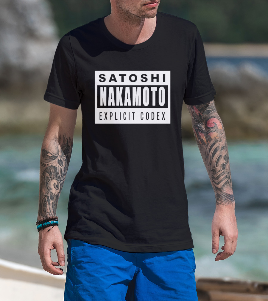 Satoshi Nakamoto Explicit Codex T-Shirt