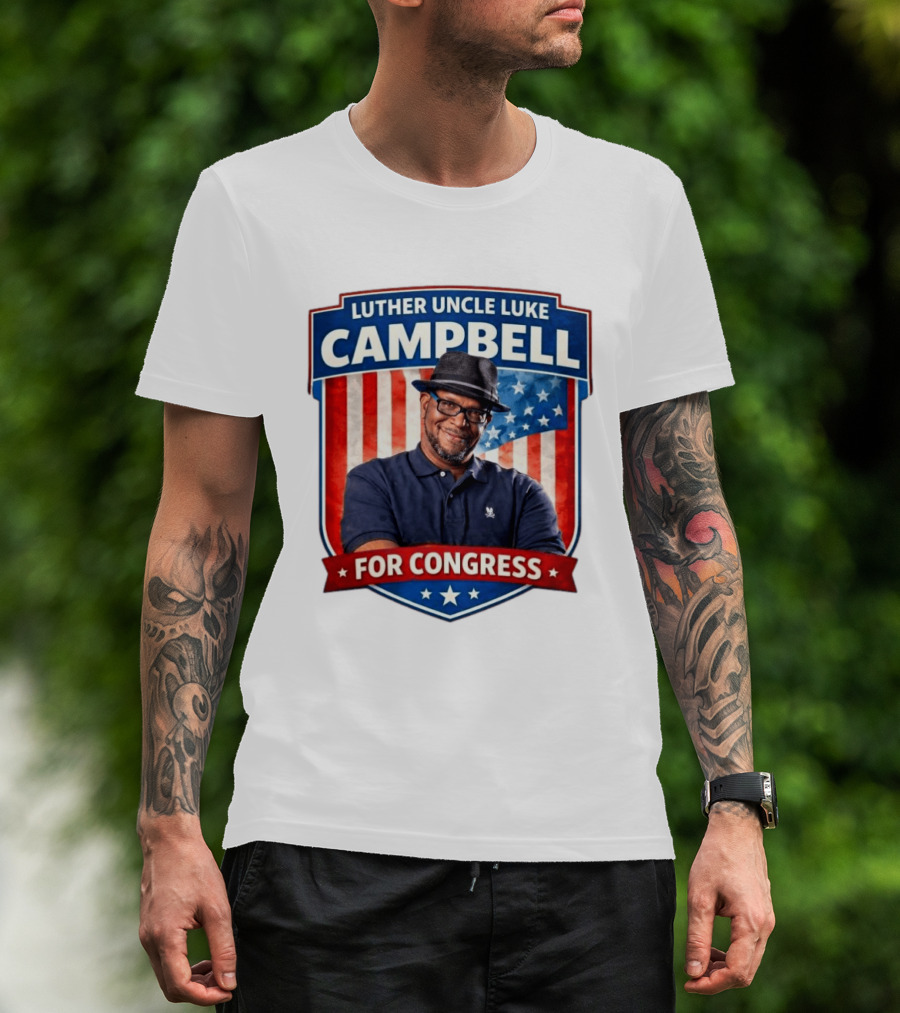 Luther Uncle Luke Campbell For Congress American Flag Leadership T-Shirt