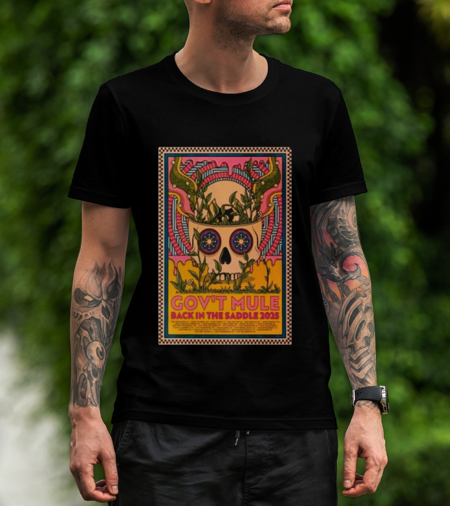 Gov't Mule Back In The Saddle 2025 Skull T-Shirt