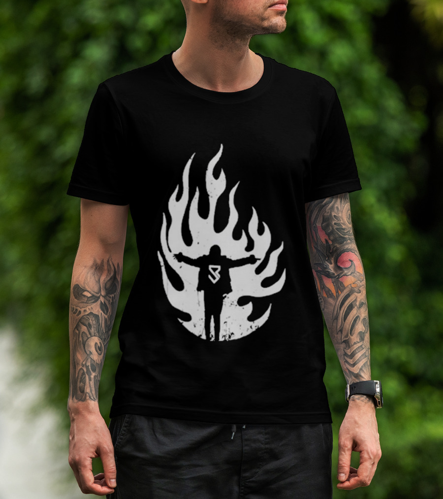 Seth Rollins SR Logo Flames WWE Fire T-Shirt