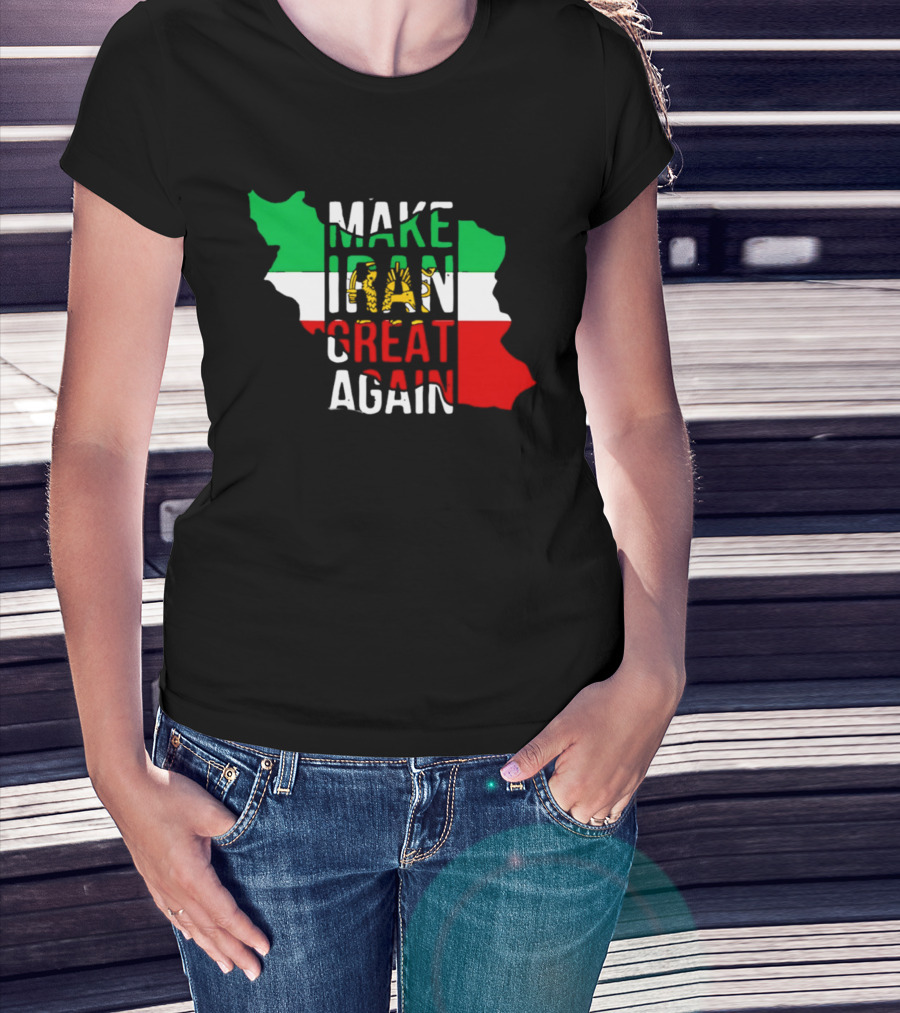 Make Iran Great Again Flag Map T-Shirt