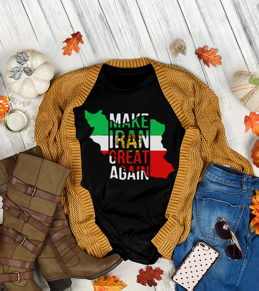 Make Iran Great Again Flag Map T-Shirt