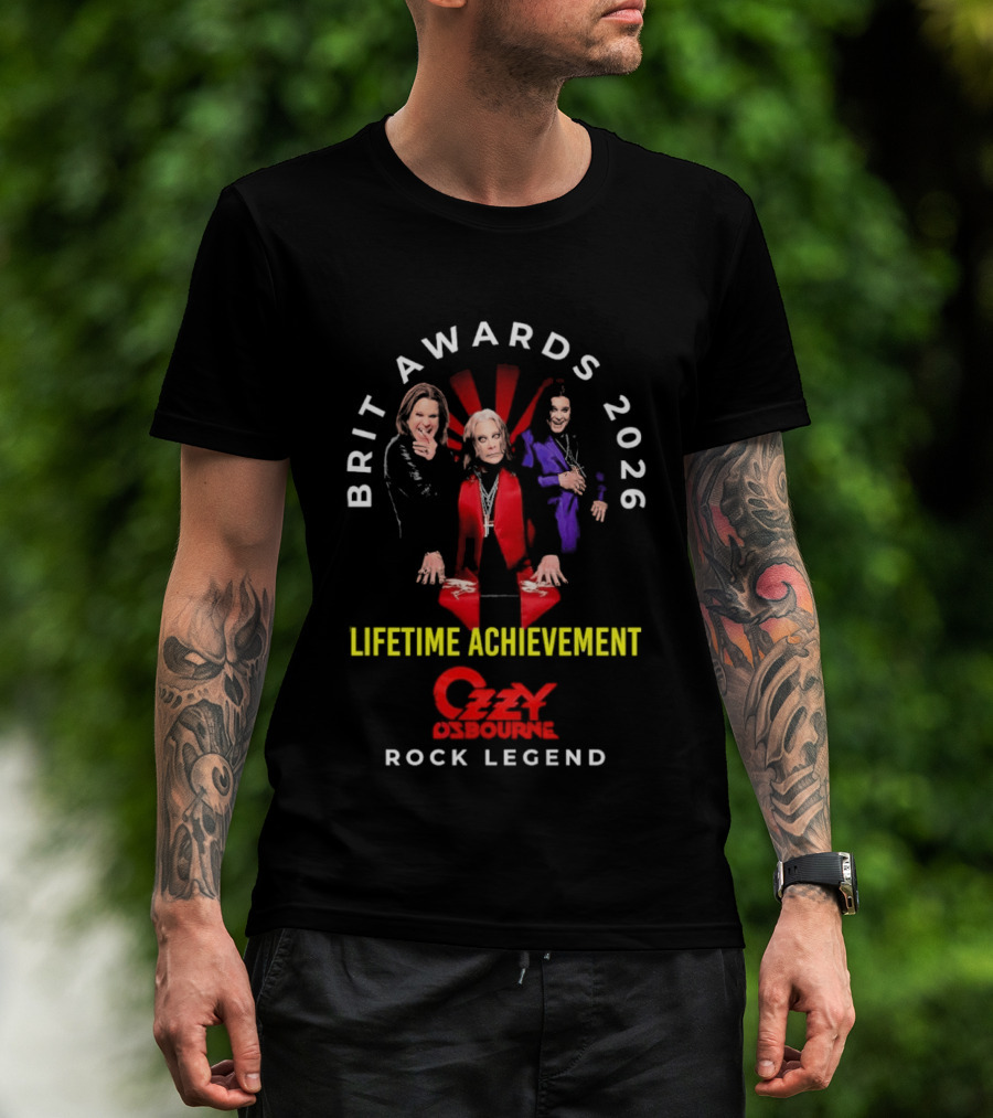 Brit Awards 2026 Lifetime Achievement Ozzy Osbourne Rock Legend T-Shirt