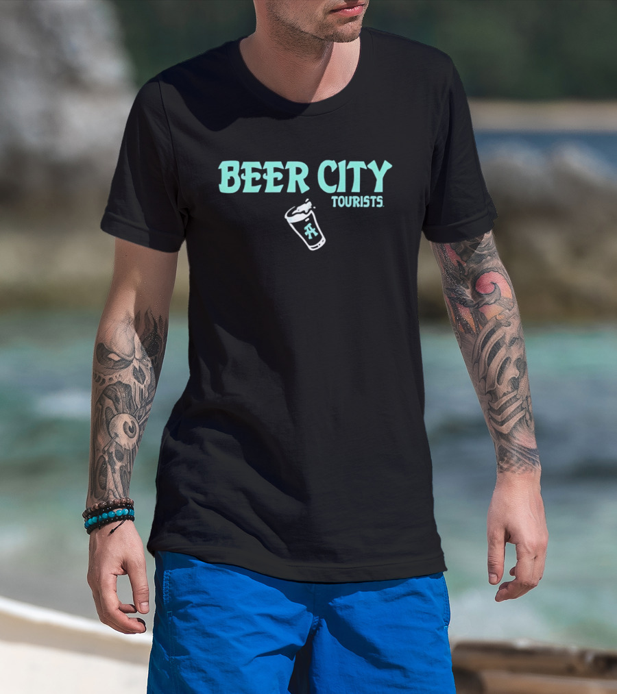 Beer City Tourists Pint Glass Fun Adventure T-Shirt