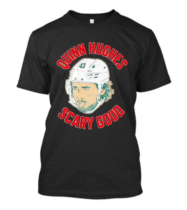 Quinn Hughes Scary Good Ghost Eyes 43 NHL T-Shirt