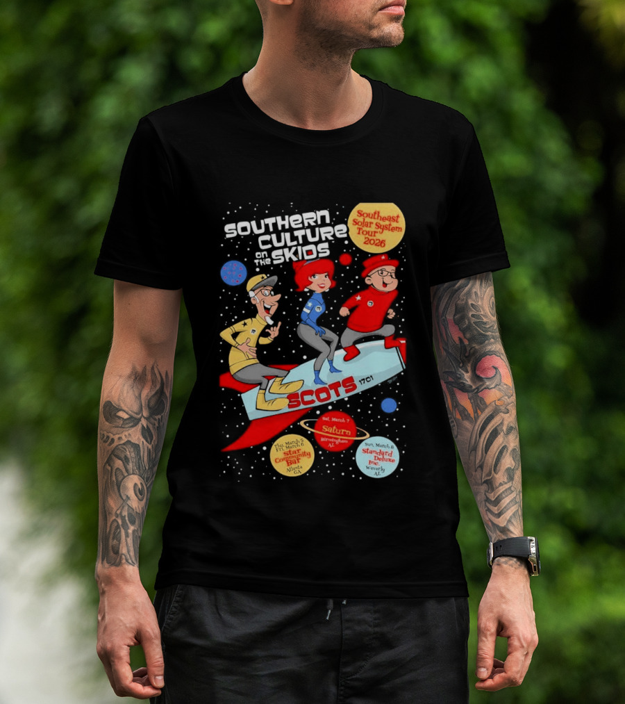 Southern Culture On The Skids Southeast Solar System Tour 2026 SCOTS Star Community Bar Atlanta T-Shirt