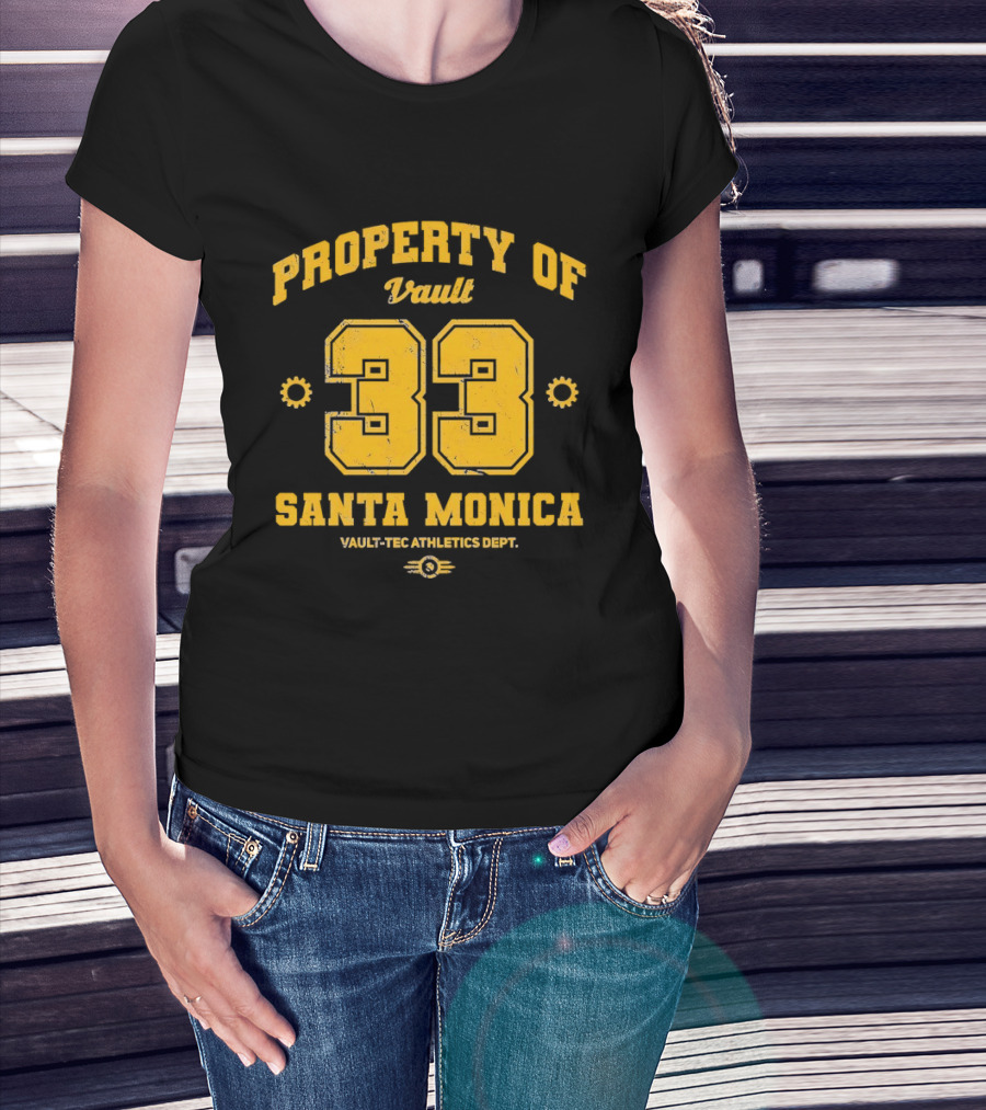 Property Of Vault Tec Santa Monica Athletics Dept 33 T-Shirt