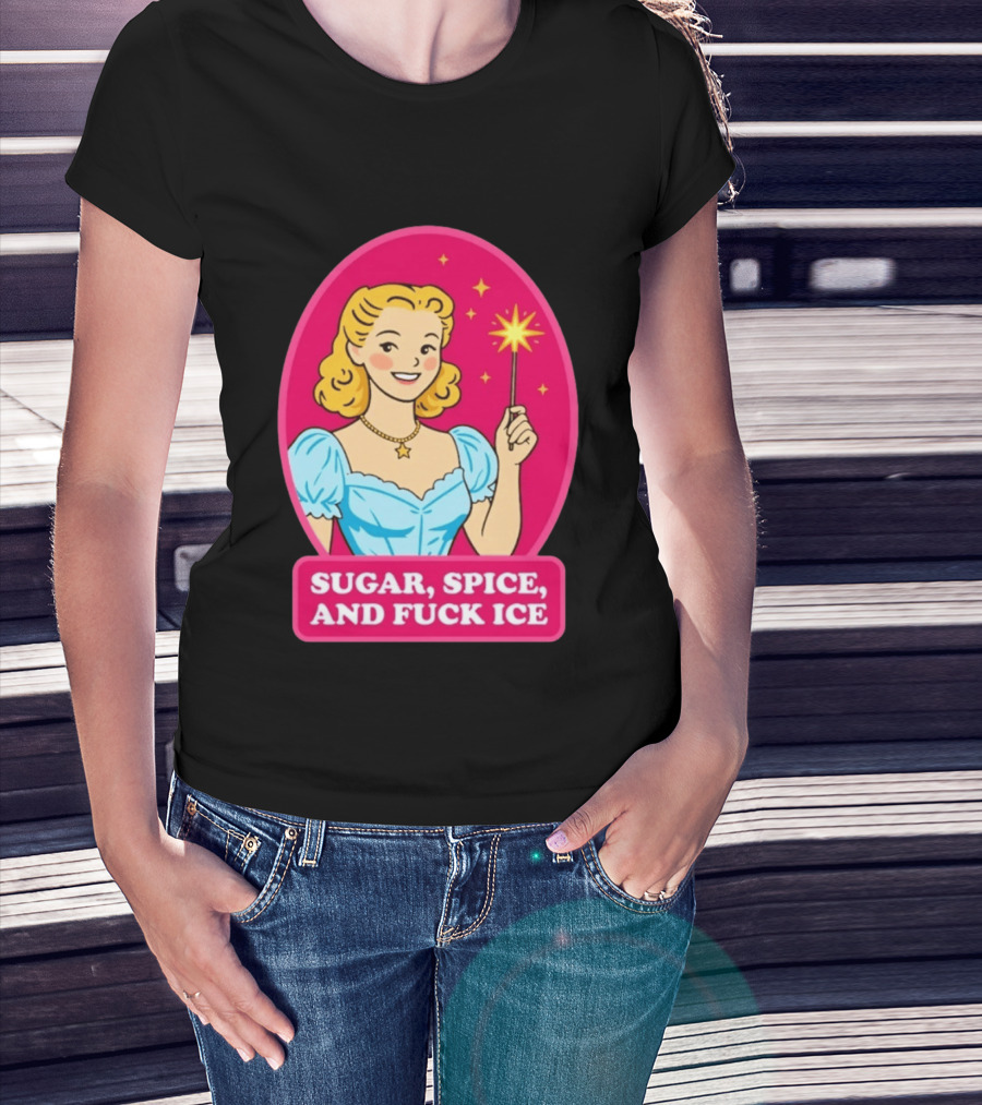 Sugar Spice And Fuck Ice Retro Cartoon Magic Wand T-Shirt