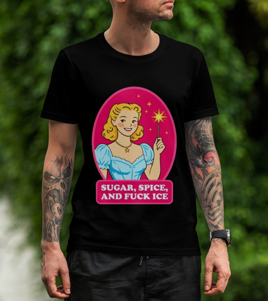 Sugar Spice And Fuck Ice Retro Cartoon Magic Wand T-Shirt