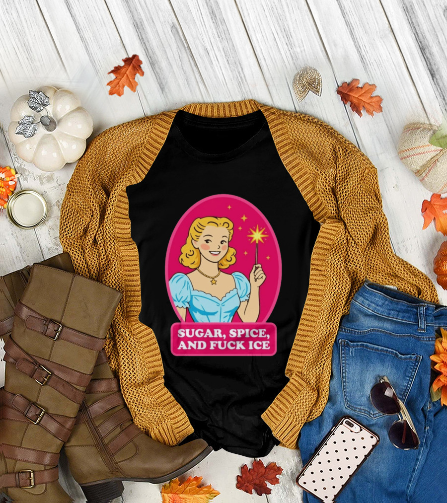 Sugar Spice and Fuck Ice Retro Cartoon Magic Wand T-Shirt