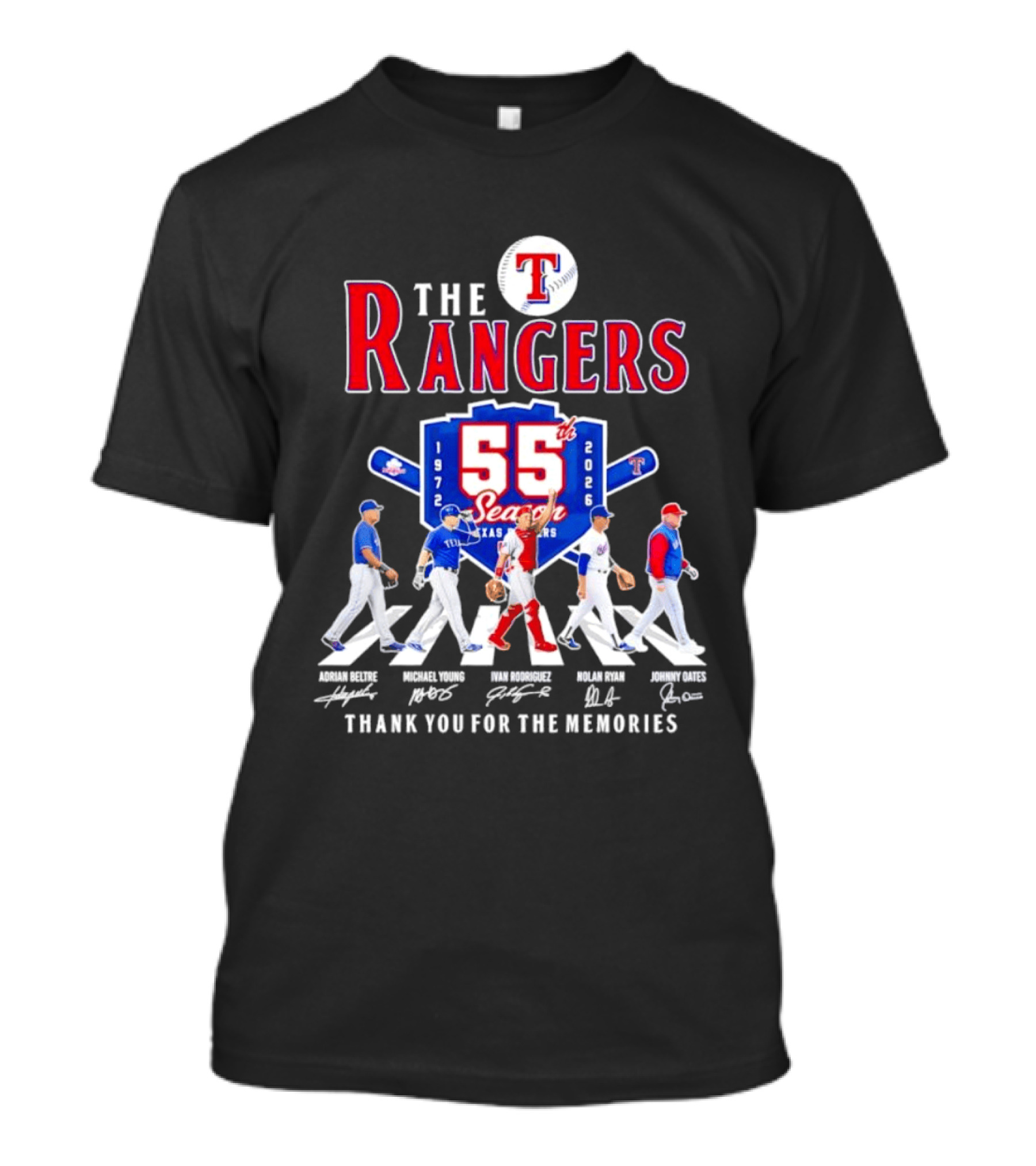 Texas Rangers 55th Season 1972 2026 Thank You For The Memories T-Shirt