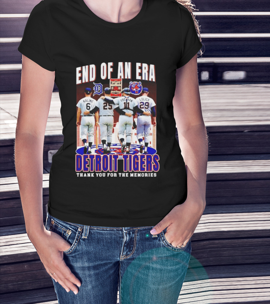 End Of An Era Kaline Cash Freehan Lolich Detroit Tigers Thank You For The Memories T-Shirt