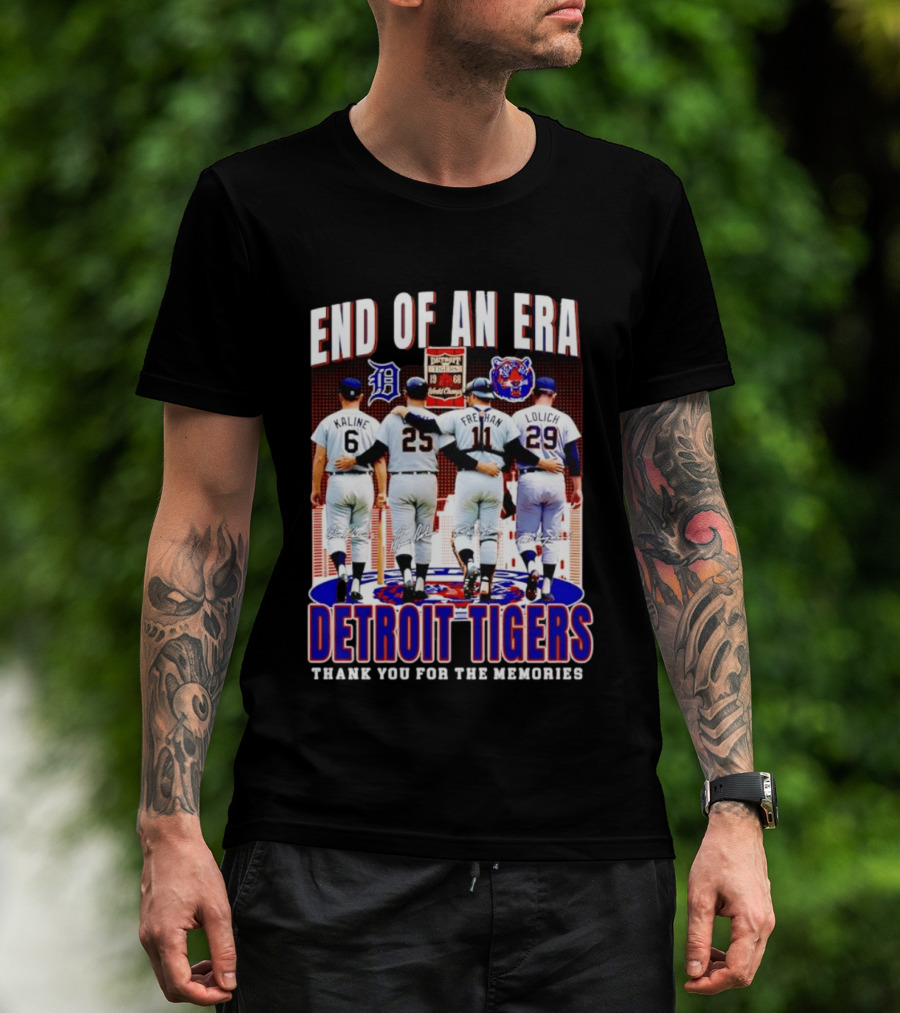 End Of An Era Kaline Cash Freehan Lolich Detroit Tigers Thank You For The Memories T-Shirt