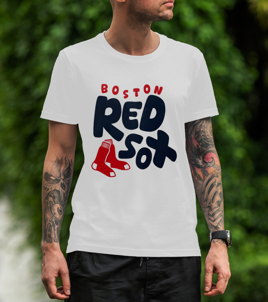 Boston Red Sox Bubble Crew Neck Baseball T-Shirt
