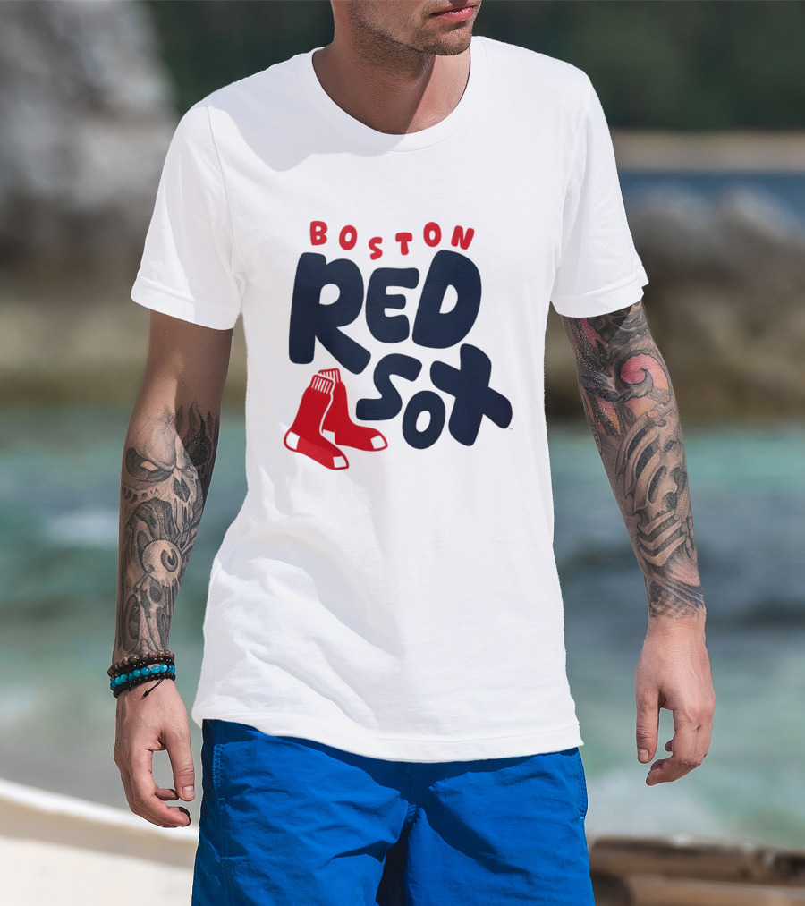 Boston Red Sox Bubble Crew Neck Baseball T-Shirt