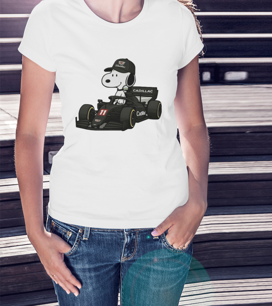 Cadillac Snoopy Formula 1 Racing Car With Number 11 T-Shirt