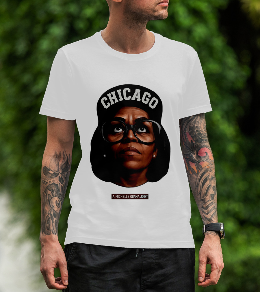 Chicago Michelle Obama Joint Big Face T-Shirt