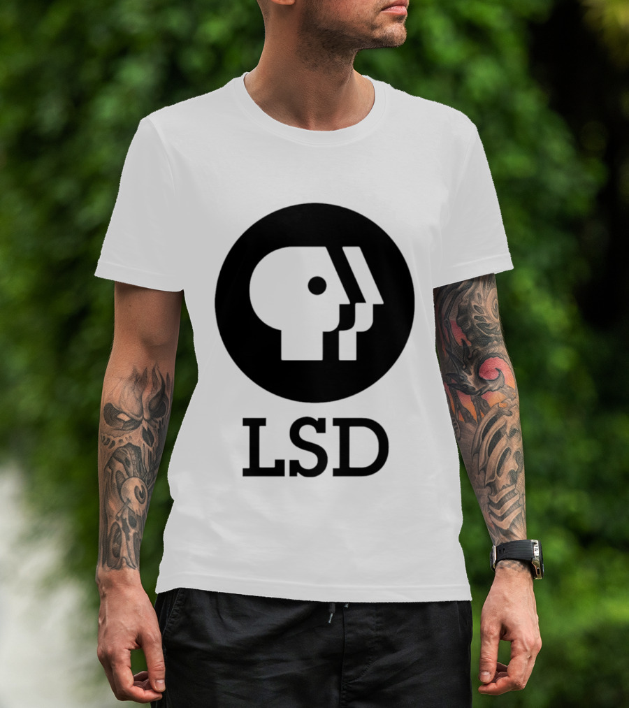 Dave Landau Wears LSD PBS T-Shirt