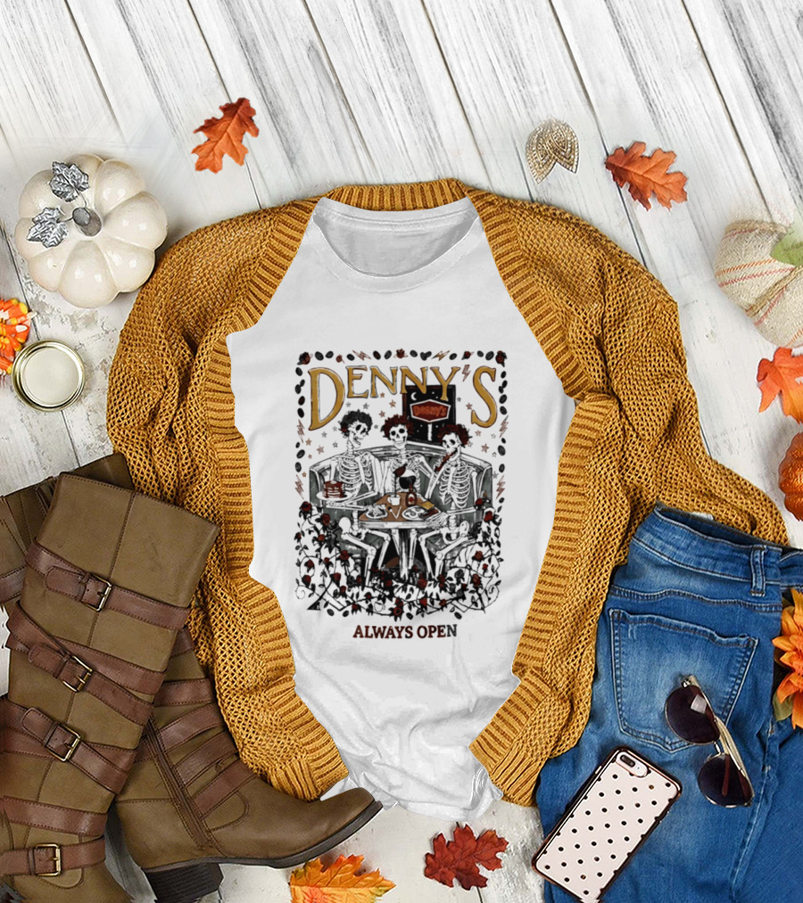 Denny's Grateful Dead Skeletons Always Open T-Shirt