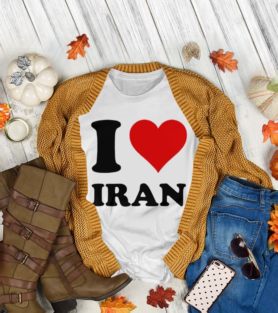 I Love Iran Heart Symbol Patriotic Expression T-Shirt