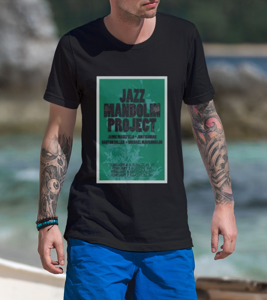 Jazz Mandolin Project Tour February Burlington Boston Brooklyn Kingston 2026 T-Shirt