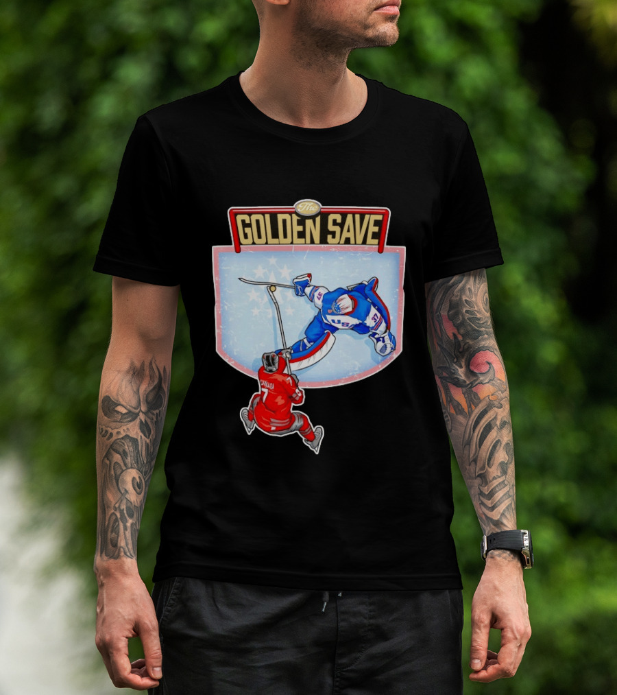 USA Hockey The Golden Save Canada Matchup T-Shirt