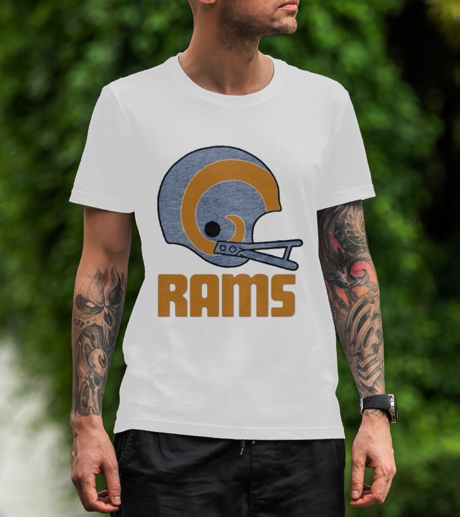 Rams Helmet Classic Football Team T-Shirt