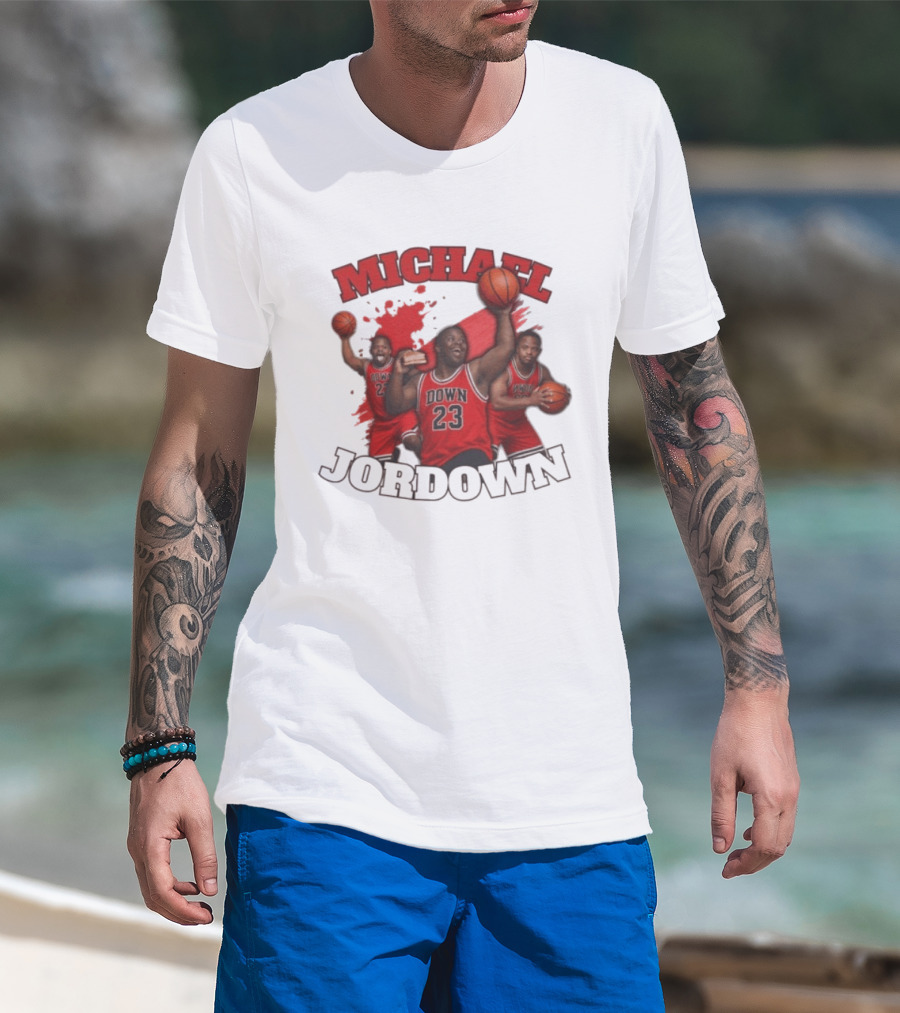 Michael Jordown Basketball Player 23 Red Jersey T-Shirt
