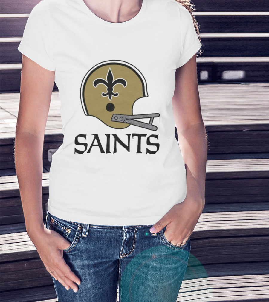New Orleans Saints Vintage Helmet Fleur De Lis T-Shirt