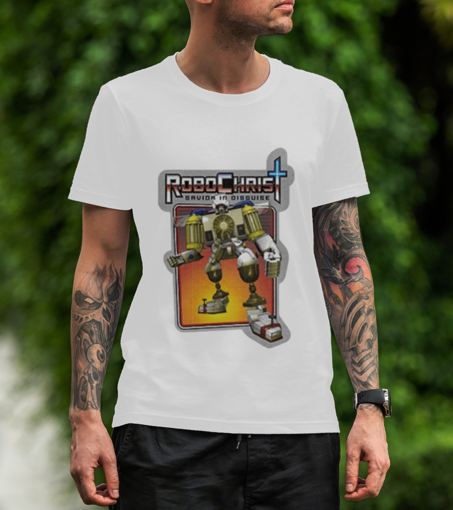 RoboChrist Savior In Disguise Transformer Robot Mashup T-Shirt
