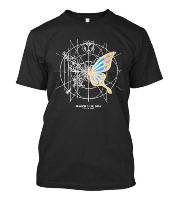 March 21 28 2026 Winter Event Geometric Butterfly Fusion T-Shirt