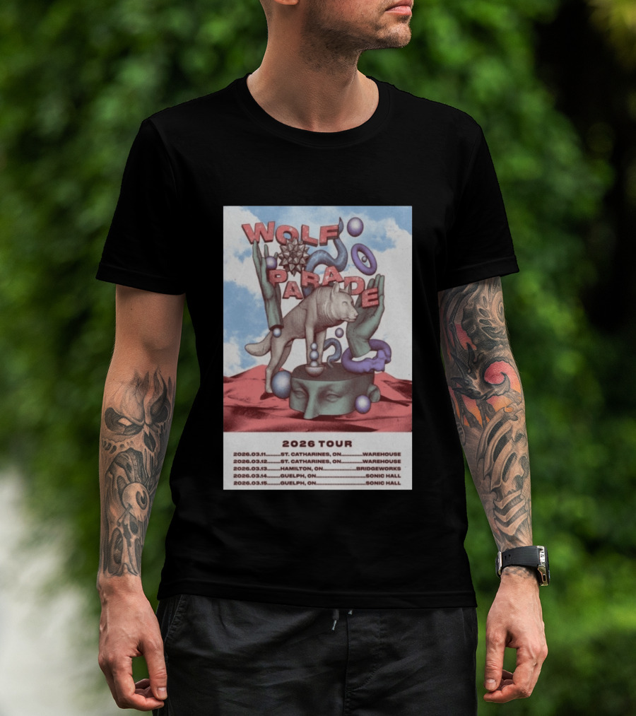 Wolf Parade 2026 Tour St. Catharines Hamilton Guelph Concert Dates T-Shirt