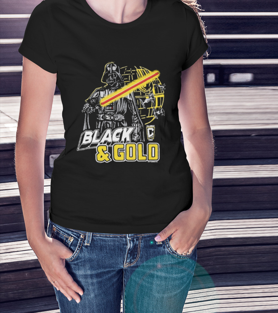 Columbus Crew Star Wars Darth Vader Black Gold T-Shirt