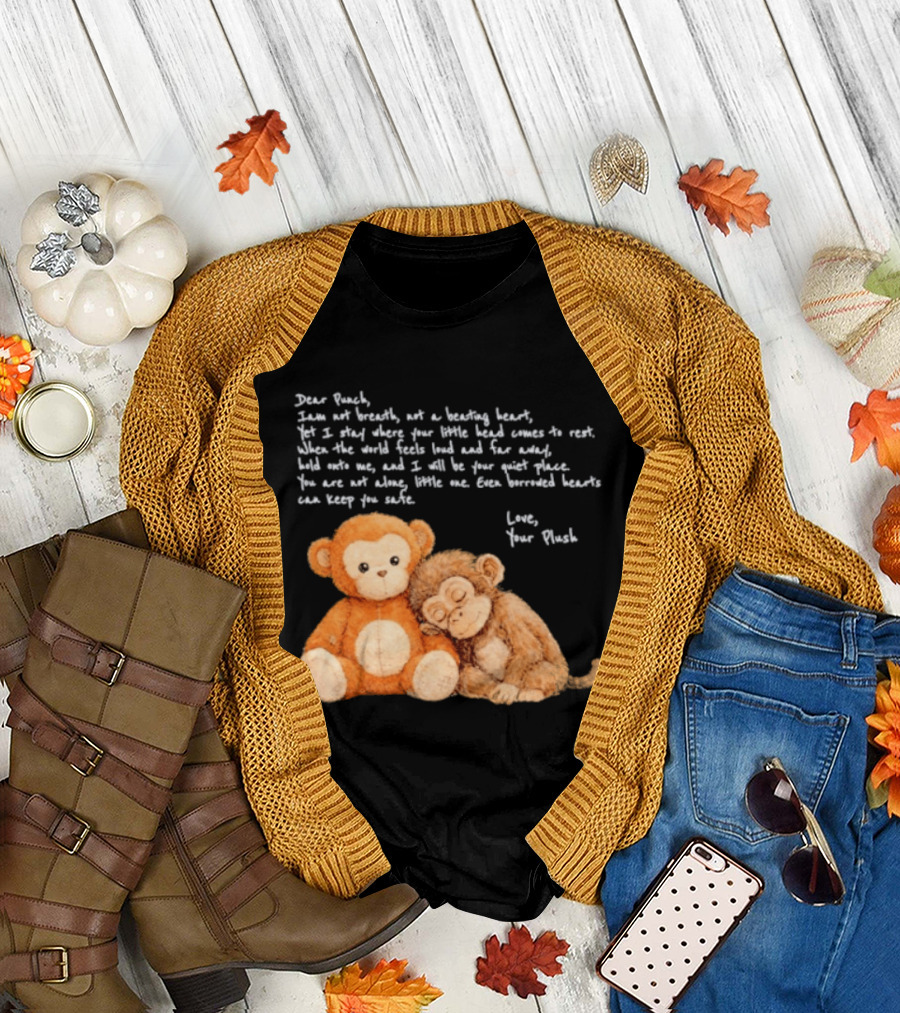Dear Punch Heartfelt Monkey Companions Poem and Plush Toy T-Shirt