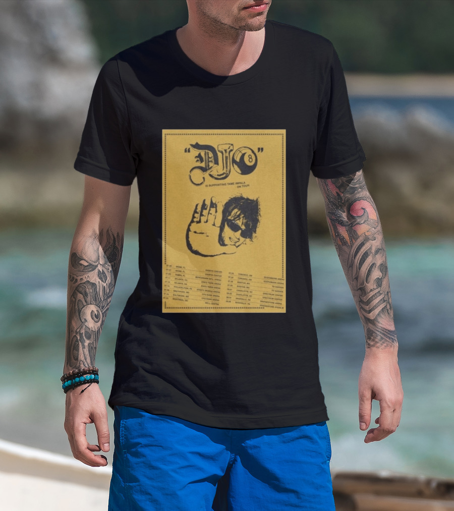 Djo Supporting Tame Impala Tour 2026 Dates And Locations T-Shirt